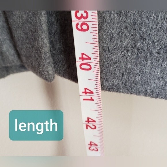 Cashmere & Wool Blend Men's Gray Dress Coat Size 42 - Picture 6 of 12